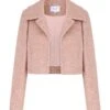 Remy Cropped Jacket Rose Glimmer Weave