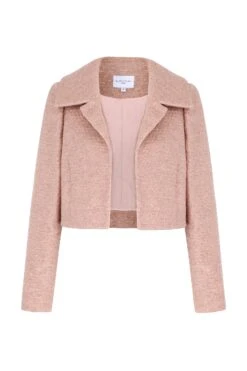 Remy Cropped Jacket Rose Glimmer Weave