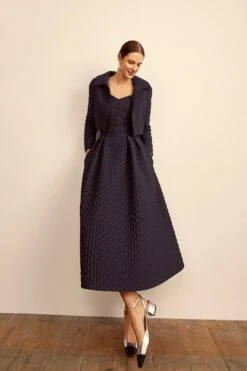 Remy Cropped Jacket Navy Diamond Cloqué 10 Remy Cropped Jacket Navy Diamond Cloqué -Lady Style Wear RemyThreePieceSkirtSuitNavyDiamondCloque ProductPageWebSize 08ea71ae 180c 496d 9152 cbae2f7cd8d4