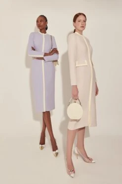 Simple Coat Dress Lupin Blue -Lady Style Wear SimpleCoatDressLupinBlueandCosmeticPink ProductPageWebSize