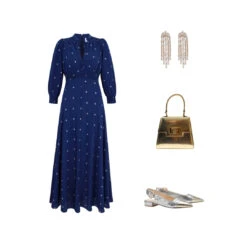 Gabriella Tea Dress Navy Pearl Daisy Dot -Lady Style Wear Styling Boards IG Post Instagram Post 4