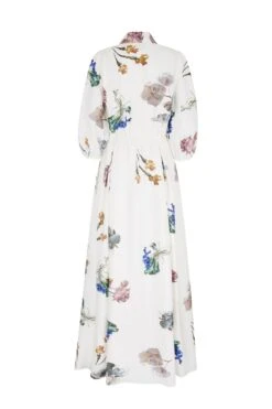 Trixie Floor Length Silk Shirt Dress X Marieluise Bantel -Lady Style Wear TrixiebackWEB