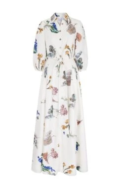 Trixie Floor Length Silk Shirt Dress X Marieluise Bantel