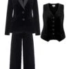 Brooklyn Black Velvet 3-Piece Suit 1 Brooklyn Black Velvet 3-Piece Suit -Lady Style Wear Web Size Temp 1600 x 2400 px 25