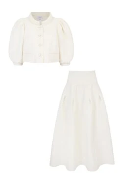 The Harrogate Set Ribbon Tweed Cream