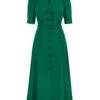 Flippy Wiggle Dress Emerald -Lady Style Wear WiggleEmeraldgreenfrontHIGHWEB