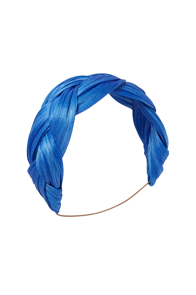 Azure Blue Abaca Plaited Band 3 Azure Blue Abaca Plaited Band