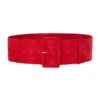 Red Suede Wide Waist Belt 2 Red Suede Wide Waist Belt -Lady Style Wear belt red 1