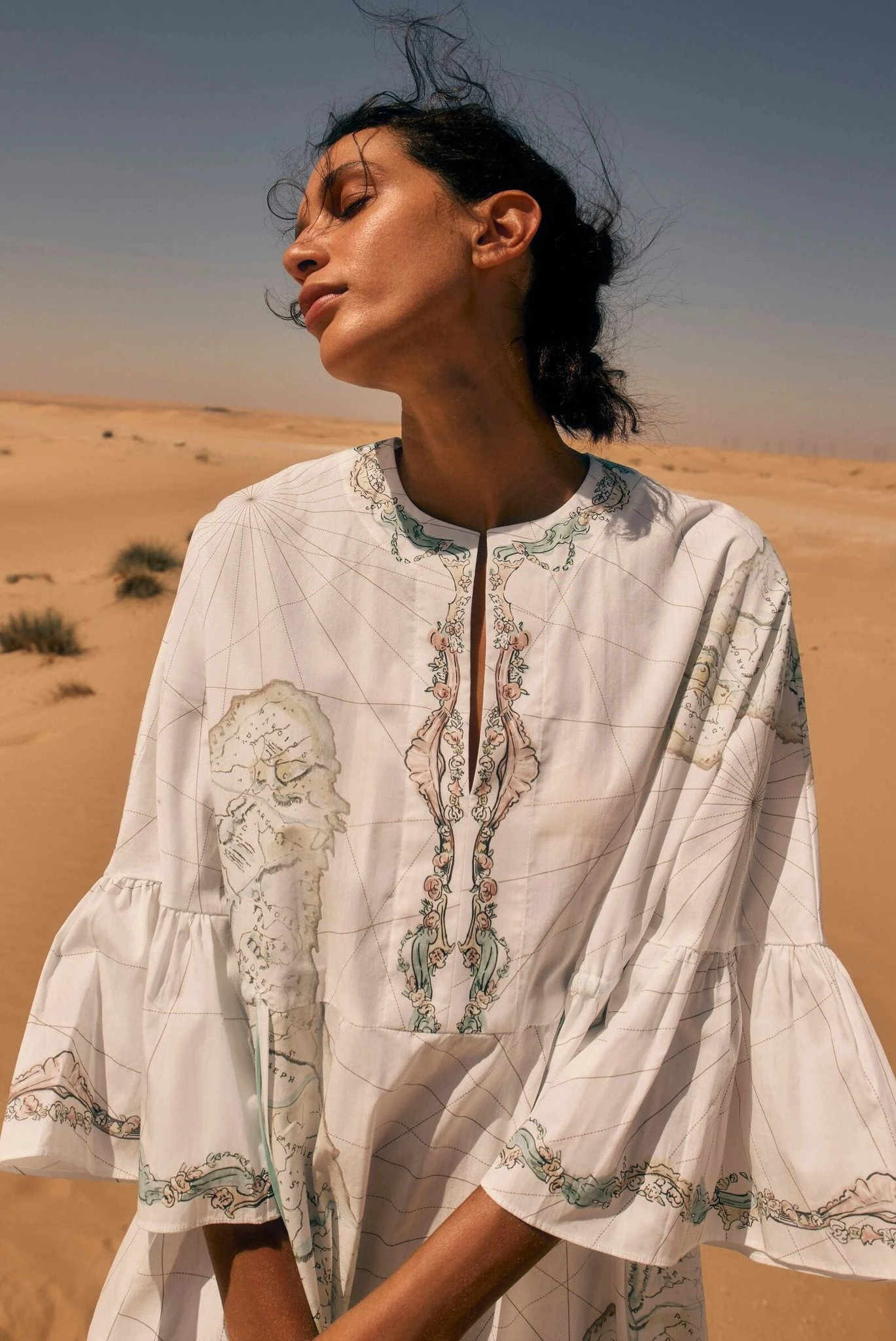 Barbados Maps Cotton Kaftan & Barbados Tote X Susannah Garrod 4 Barbados Maps Cotton Kaftan & Barbados Tote X Susannah Garrod - Image 2