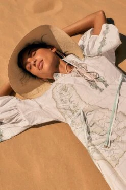 Barbados Maps Cotton Kaftan & Barbados Tote X Susannah Garrod 16 Barbados Maps Cotton Kaftan & Barbados Tote X Susannah Garrod -Lady Style Wear temp Z6q7e67